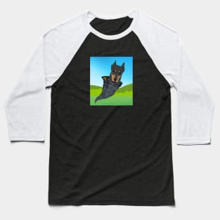 Doberman Twister Baseball T-Shirt